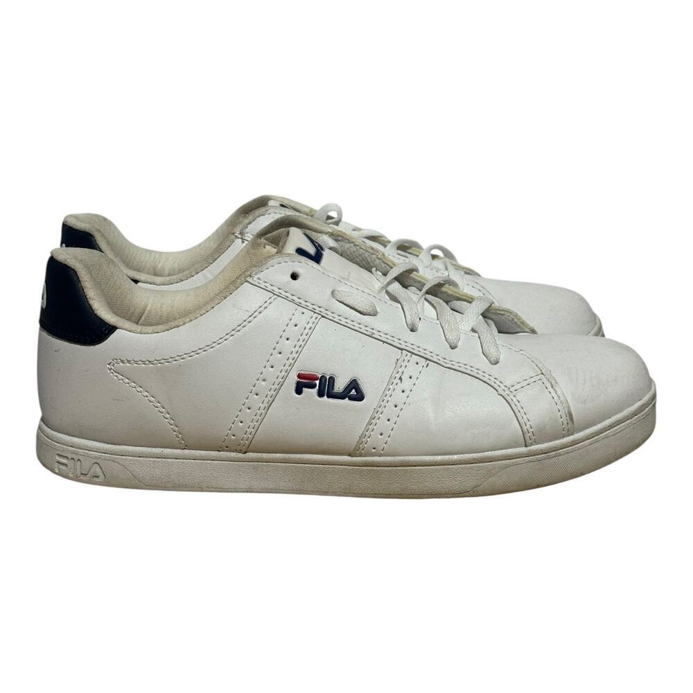 Fila White Leather Low Top Sneakers Men's Size 11.5 Classic Tennis Court Casual